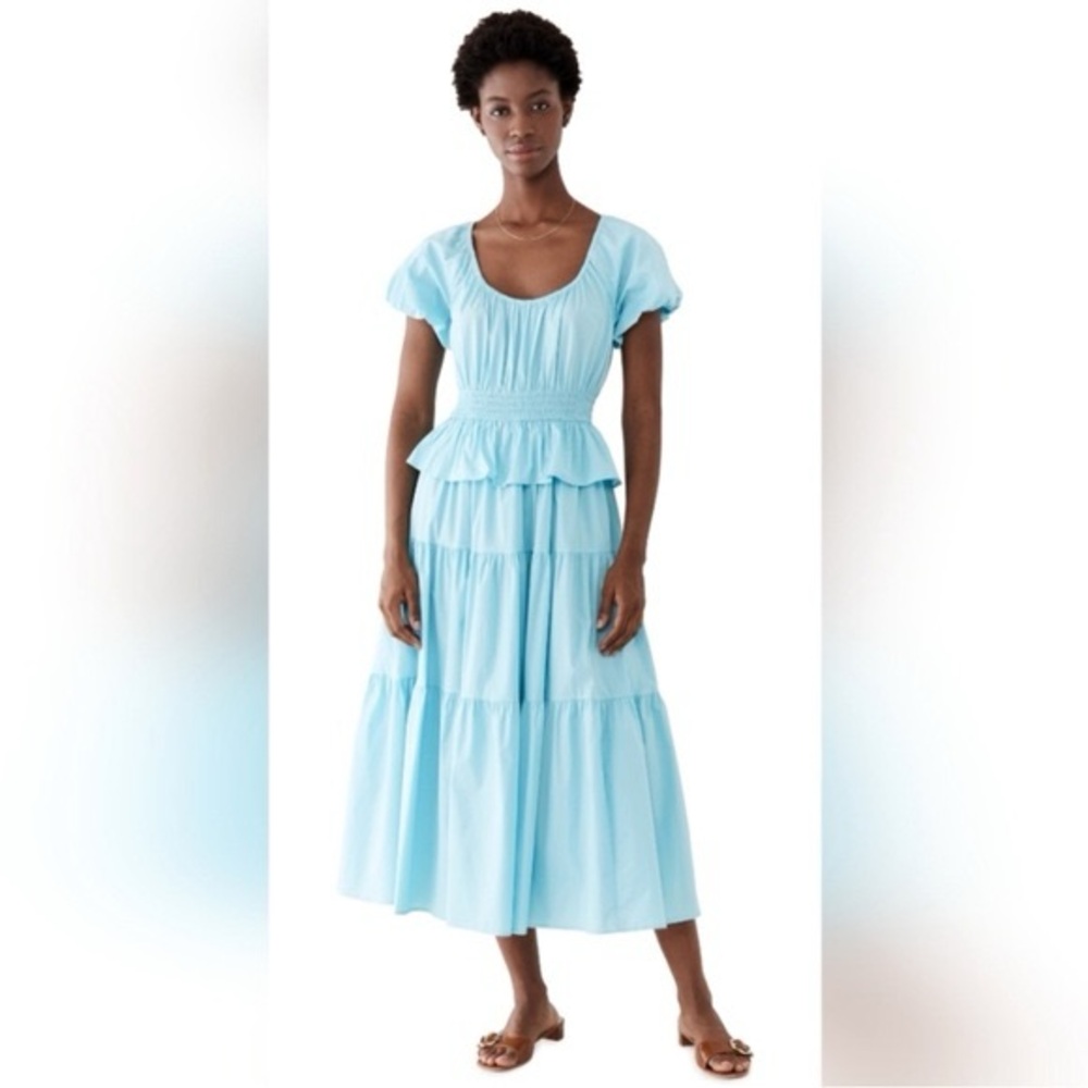 Staud Martina Dress in Turquoise